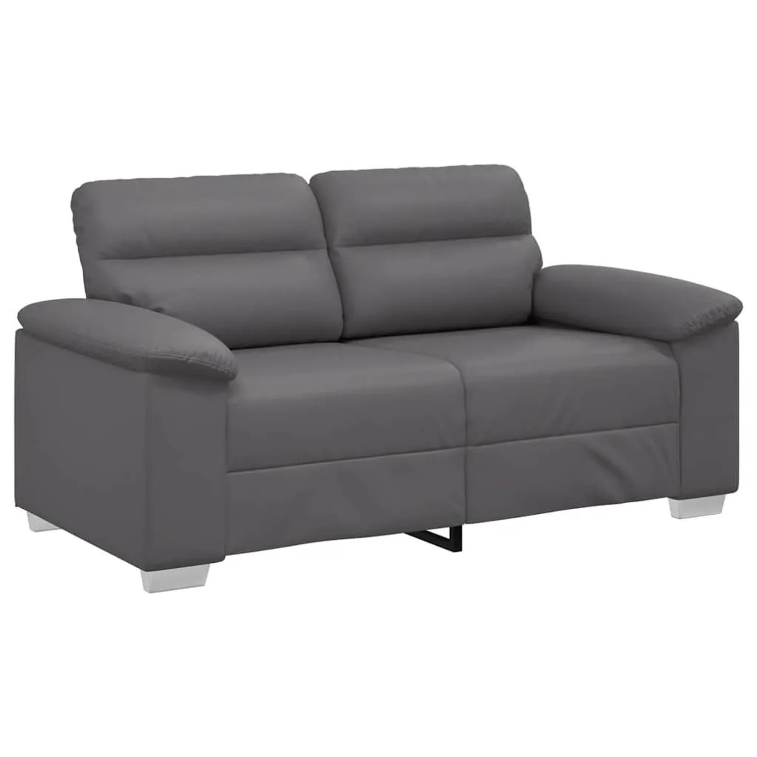vidaXL 2-Sitzer-Sofa Grau 120 cm Kunstleder 4105334 günstig online kaufen