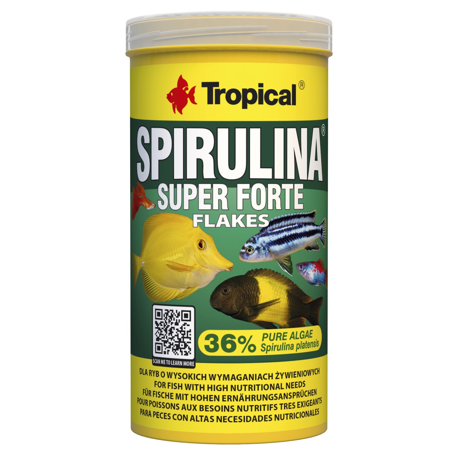 Tropical Flockenfutter Super Spirulina Forte 36 % Flakes 250 ml