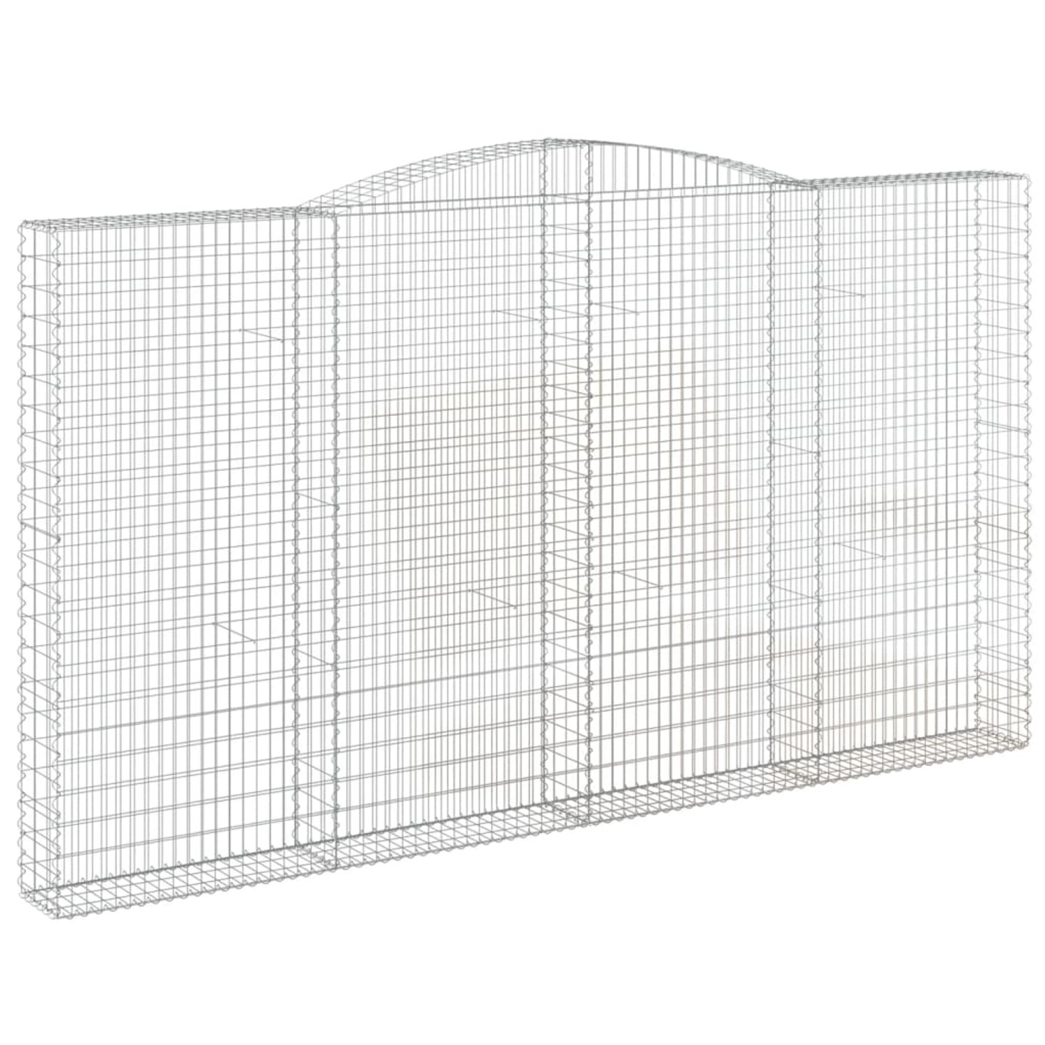 vidaXL Gabionen mit Hochbogen 3 Stk 400x30x220/240cm Eisen 1635414 günstig online kaufen