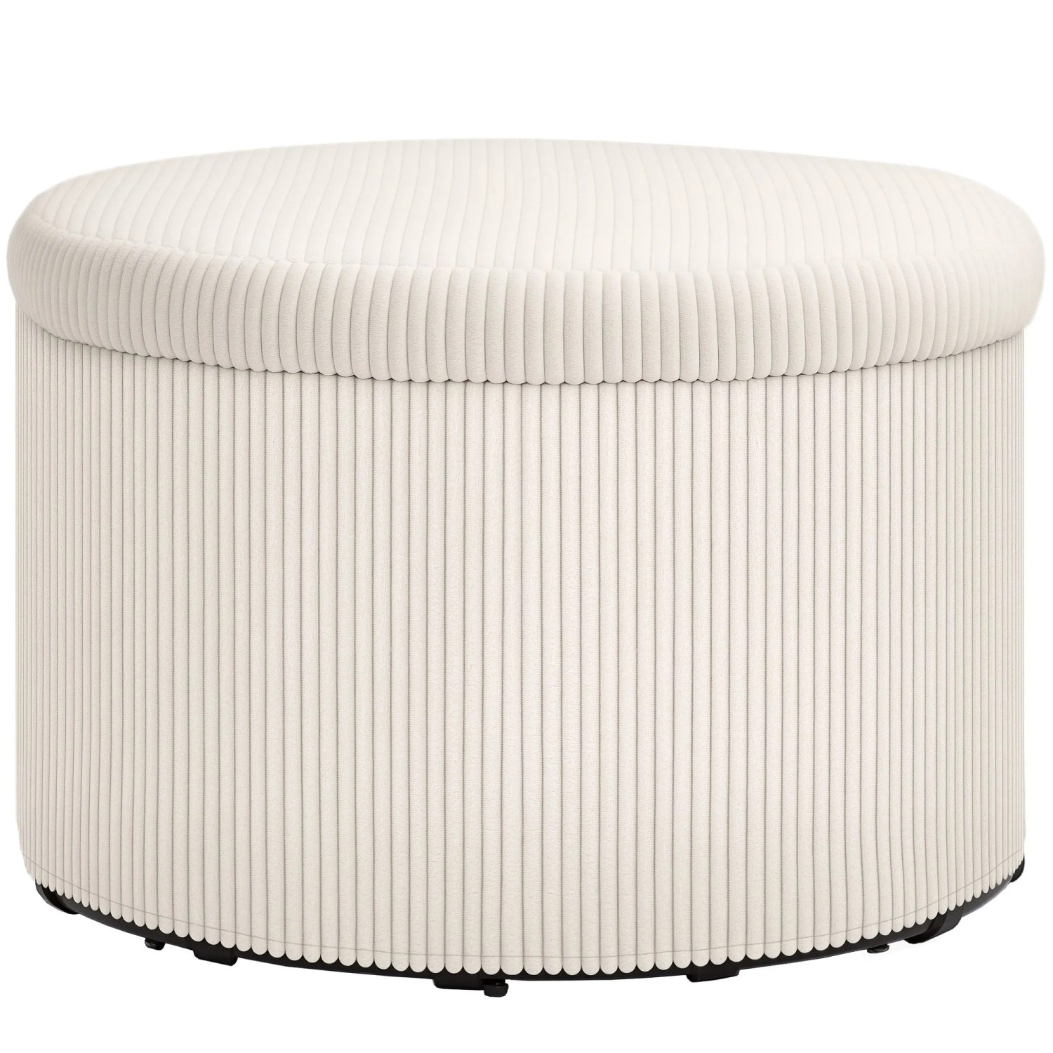 HOMCOM Sitzhocker mit Stauraum Hocker Deckel 60 x 60 x 41 cm Beige