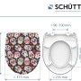 Schütte WC-Sitz Crazy Skull Duroplast mit Absenkautomatik und Schnellverschluss, Maße