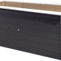Weka Hochbeet Herba, 205x80x81 cm, Anthrazit/Weiß, aus Fichtenholz mit Wühlmausschutz.