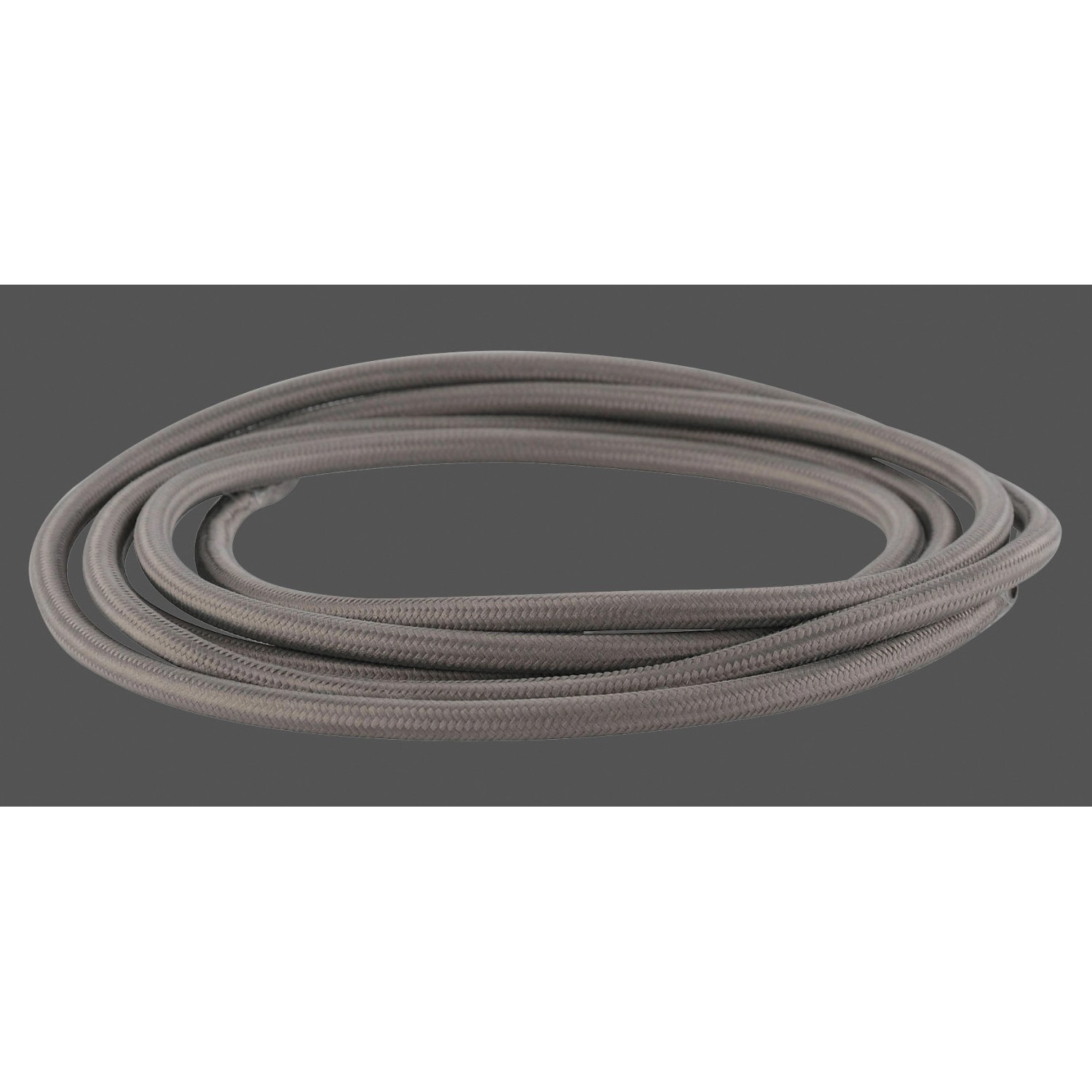 Graues 3-adriges Textilkabel als Meterware für Lampenbau.
