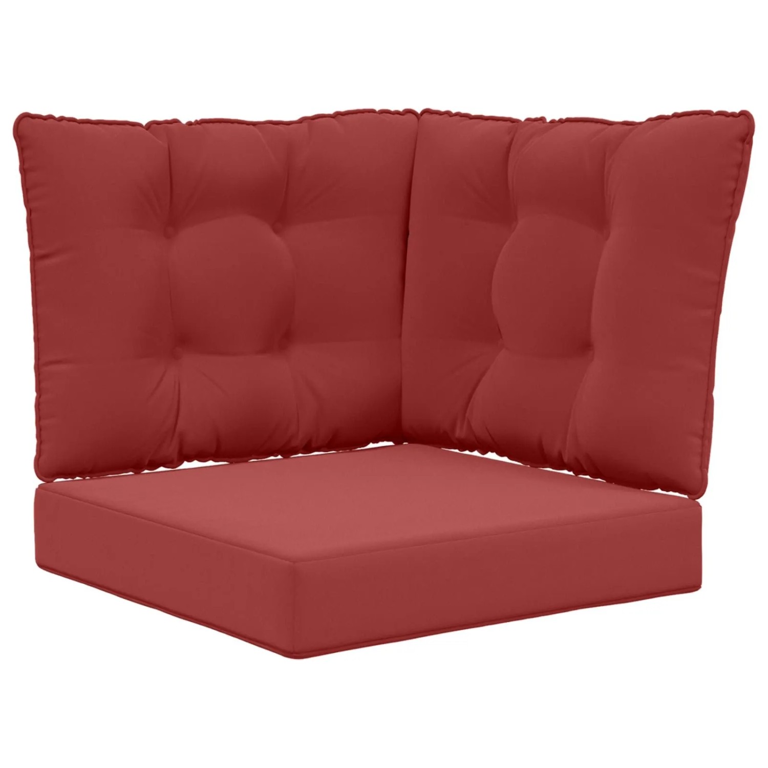 vidaXL Sofakissen für Draußen 3-Tlg Weinrot Polyester 900804