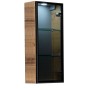 Pelipal Wandschrank Quantum 05, Riviera Eiche, 30cm mit Rauchglastür und LED-Spot.
