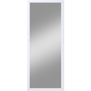 Rechteckiger Rahmenspiegel Beach, 40x100 cm, mit weißem Rahmen. Ideal für Bad und Flur.