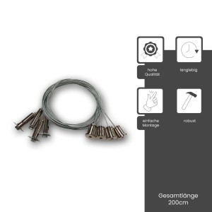 Fenix Seilaufhängung für ECOSUN & COMFORT Infrarotheizungen zur Deckenmontage.