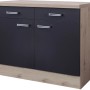 Flex-Well Unterschrank Lara, 100 cm, Anthrazit und San Remo Eiche Dekor.