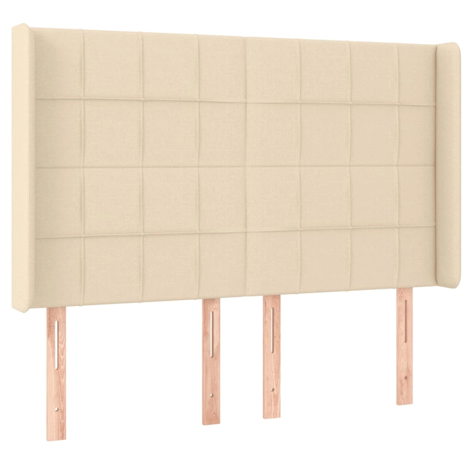 vidaXL LED Kopfteil Creme 147x16x118/128 cm Stoff 3124051