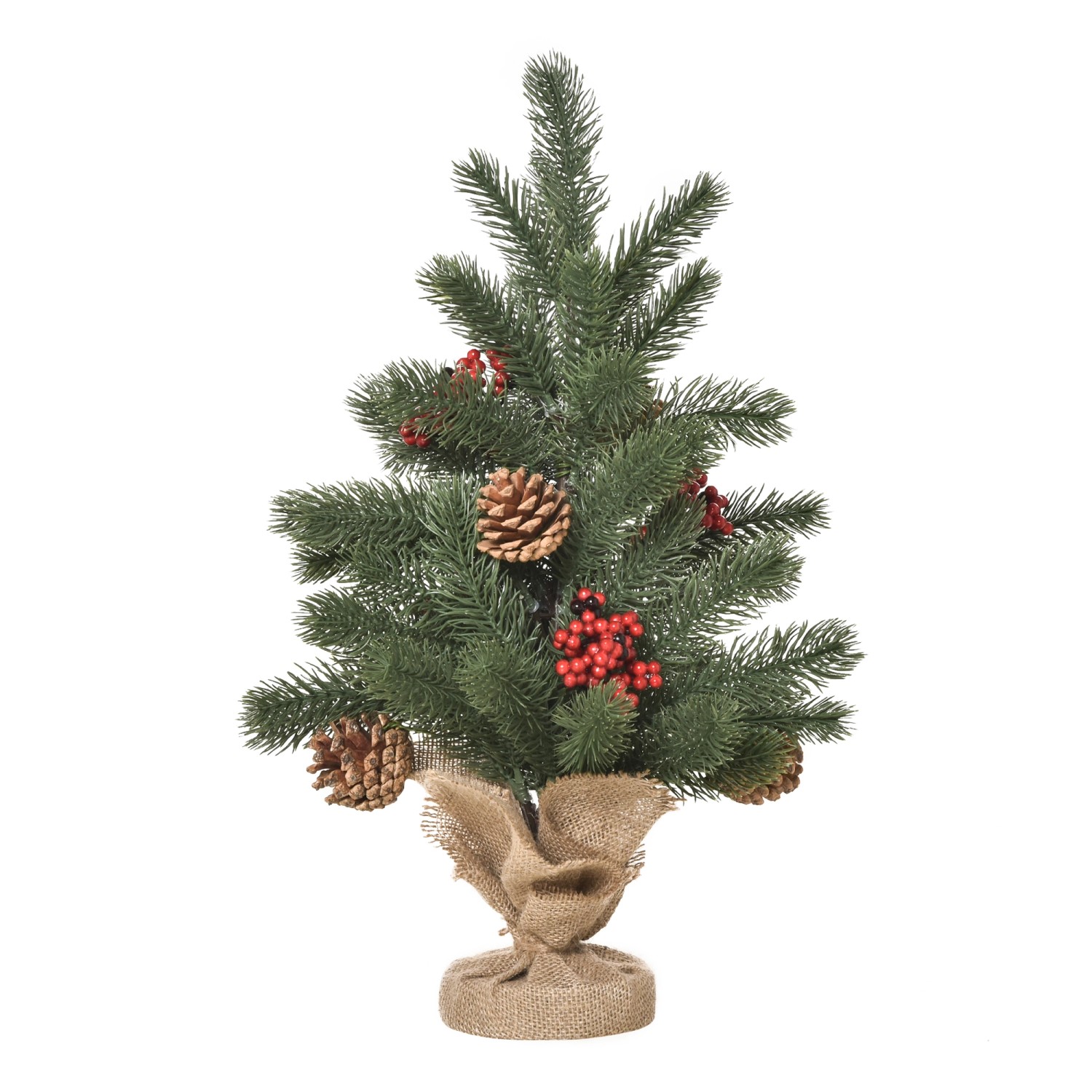 HOMCOM Weihnachtsbaum 50 cm mit 4 Roten Beeren