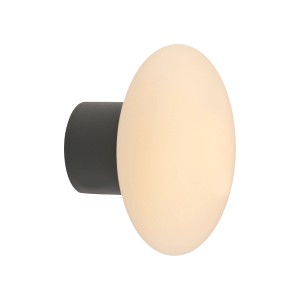 Graue Paul Neuhaus LED-Außenwandleuchte Olaf, 13x18cm, warmweißes Licht.