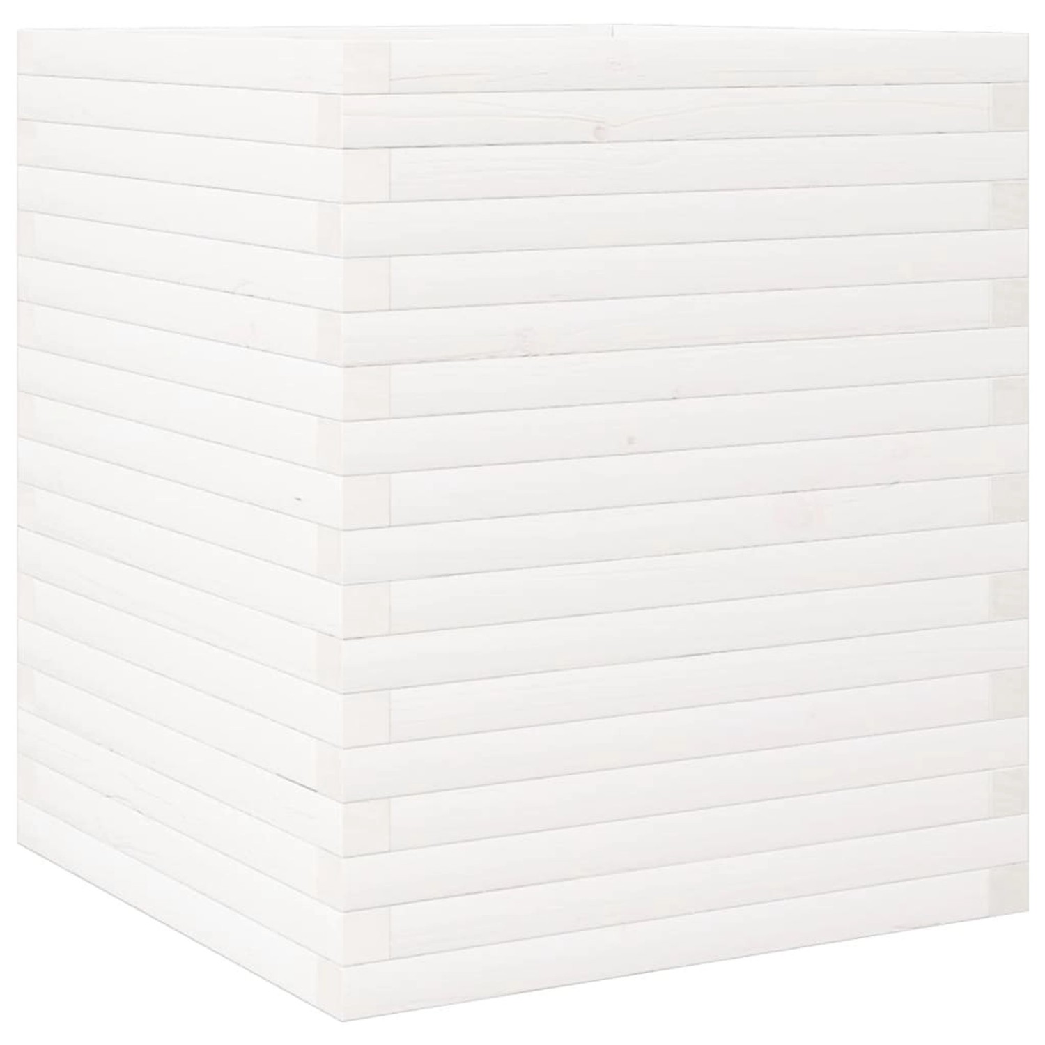 vidaXL Pflanzkübel Weiß 60x60x68,5 cm Massivholz Kiefer 3282470 günstig online kaufen