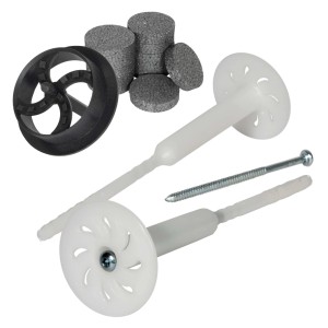 PROTEKTOR 500x Dämmstoff-Schraubdübel Set Ø8x240mm Vormontiert inkl. 600x Rondelle + Fräser