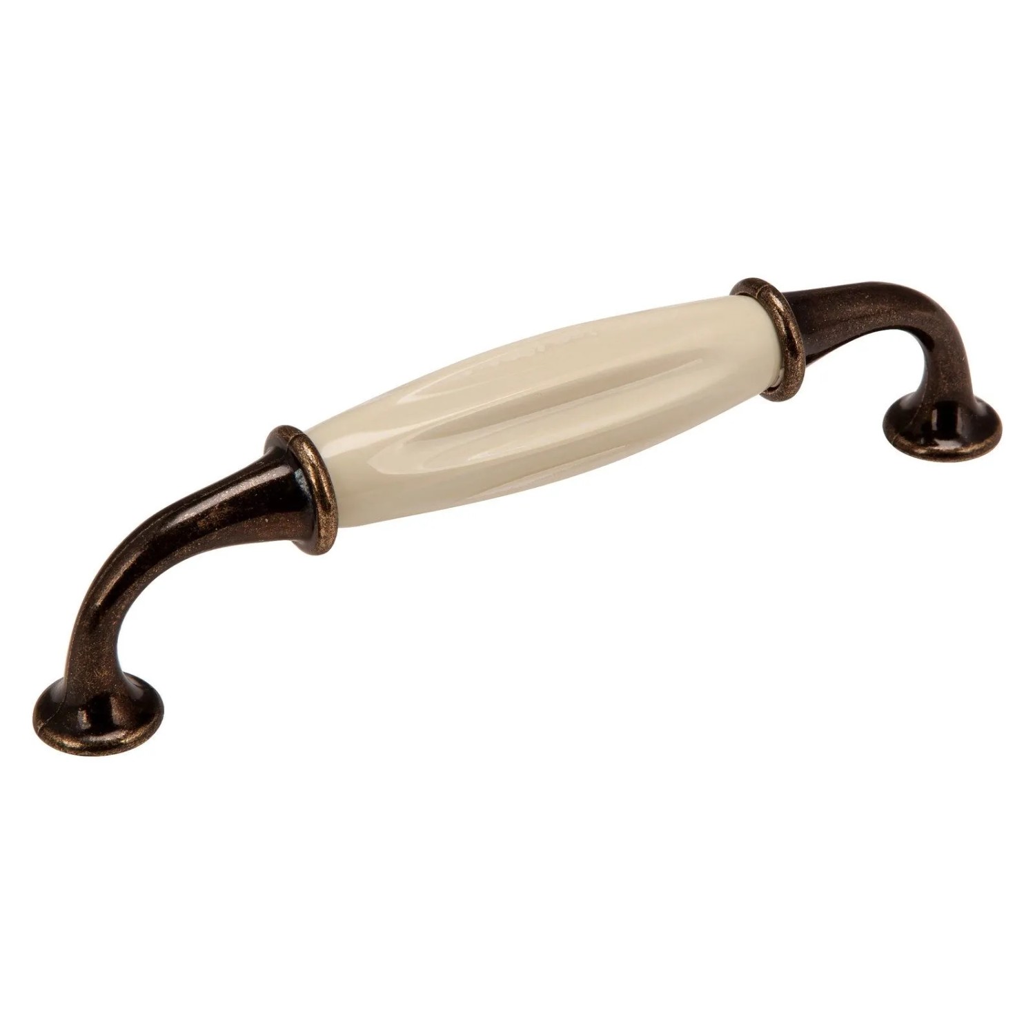 SOTECH Porzellangriff META BA 128 mm Bronzeoptik Creme