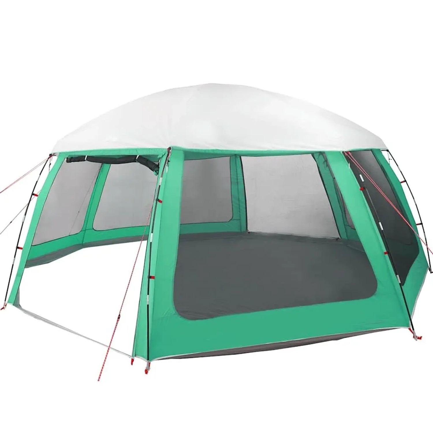 vidaXL Poolzelt mit Abnehmbarem Überzelt Netzwänden Meergrün 612x612cm 4100638_7