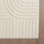 Detailansicht des creme-farbenen Ayyildiz Kurzflorteppichs (200x290 cm) mit skandinavischem Muster.