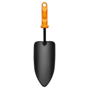 Fiskars OneClick Blumenkelle mit orange-schwarzem Griff für Kombisysteme.