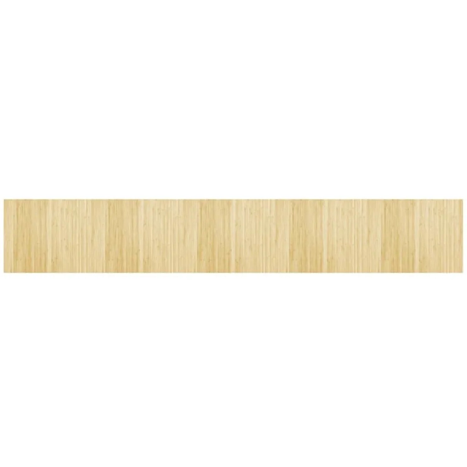 vidaXL Teppich Rechteckig Hell Natur 80x500 cm Bambus 376795