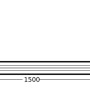 Technische Zeichnung eines Ledvance LED-Strip Flex COB, 150 cm lang, mit Maßangaben.