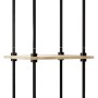 AR Shelving Standregal AR Deco, 185cm hoch, mit 5 Böden in Nebraska Eiche und schwarzem Stahlgestell.