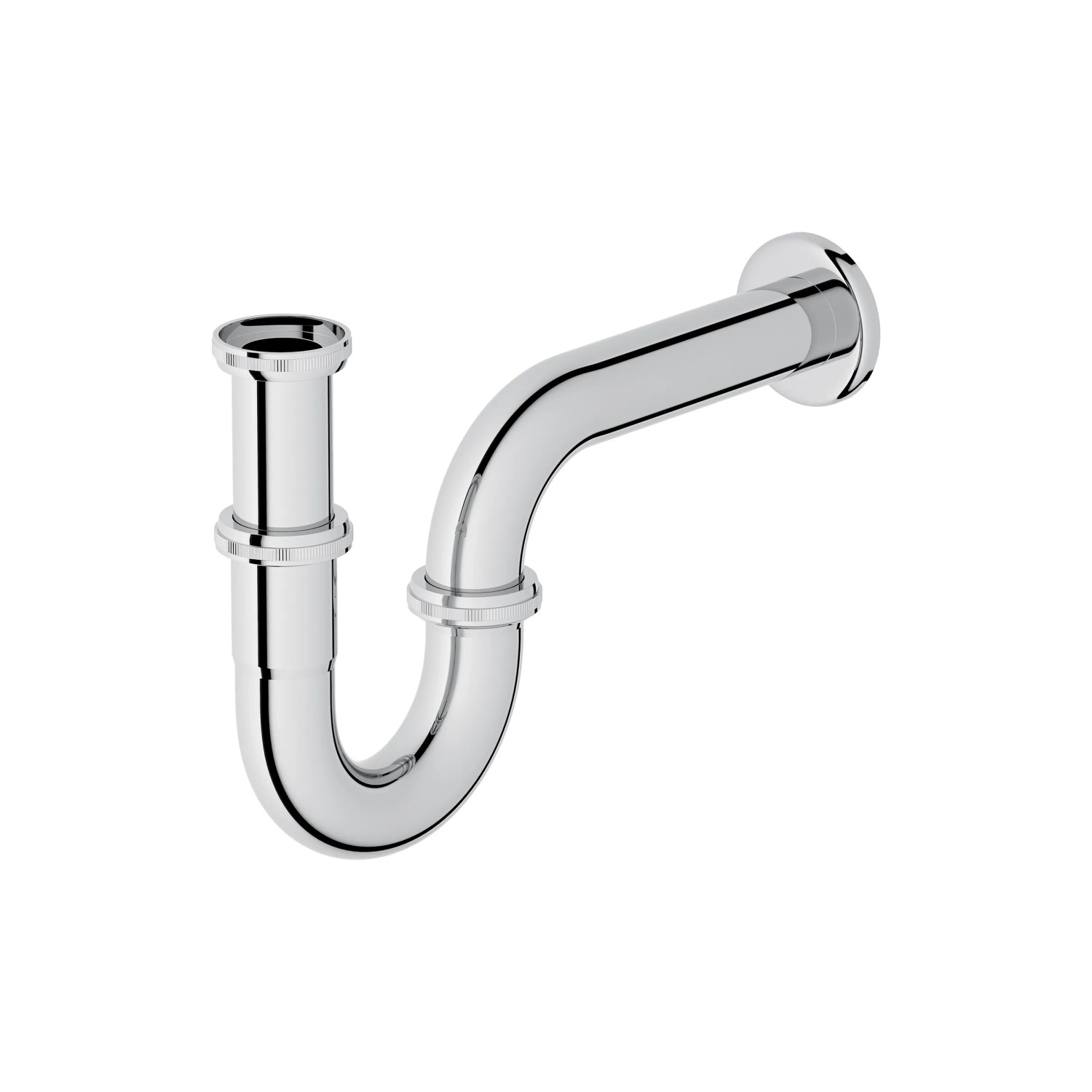 Verchromter Siphon für baliv Waschtisch 60 cm, Teil des Waschtischsets.