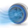 Beldray Standventilator Artic Dome, Ø 19 cm, Weiß mit blauem LED-Licht und Luftstrom.