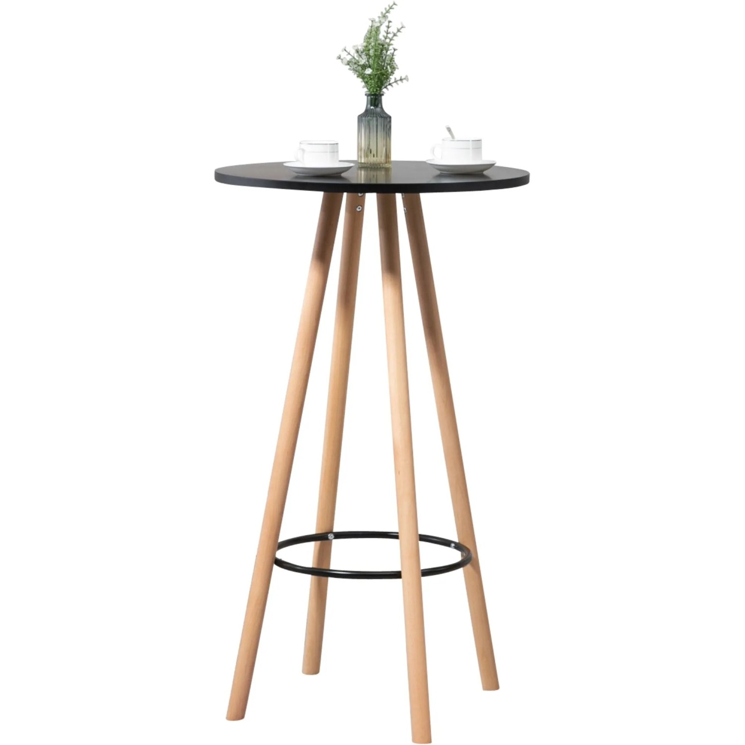 CLP Stehtisch Livia Rund Natura/Schwarz