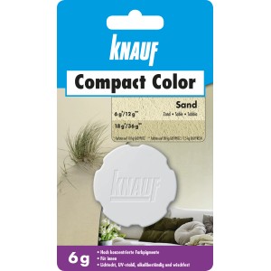 Knauf Compact Color Sand 6g: Farbpigment für Putz in Sandoptik, zur individuellen Wandgestaltung.