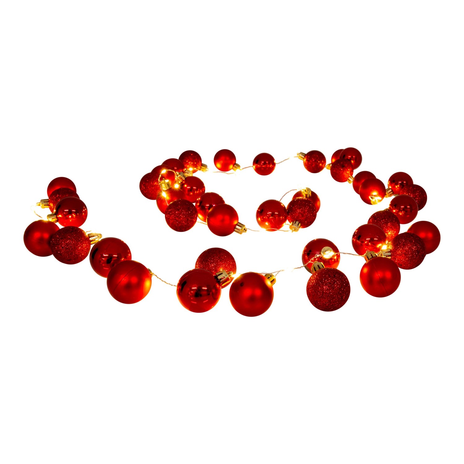 Näve Outdoor LED Weihnachtsdeko Lichterkette Rot