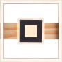 Moderne LED-Deckenleuchte Baldo in Schwarz-Holz Optik, 30x28 cm, FSC®-zertifiziert.