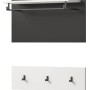 Inn.Furn Garderobenpaneel Set in Weiß und Grau 80 cm Cooper
