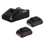 Bosch Professional Akku-Starterset mit 2 ProCore 18V Akkus und Ladegerät.