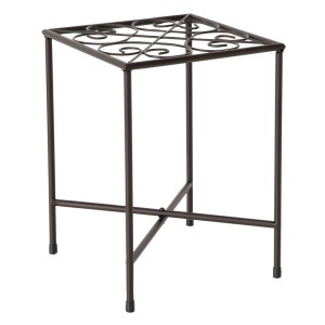 Antikbrauner Boltze Tisch Salerno, 28 cm, aus Eisen, Gartendekoration.