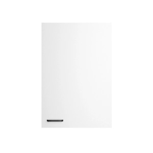 Weißer OPTIFIT Küchen-Hängeschrank Bonn214, 60 cm breit, mit satingrauem Griff.