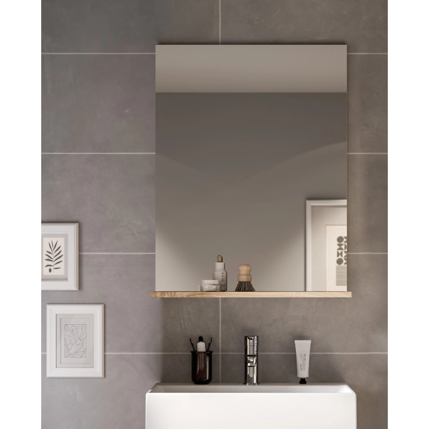 Inn.Furn Badezimmer Spiegel in Eiche 60 x 79 cm Mambo_6