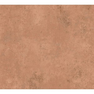 A.S. Création Vliestapete Uni Metallic in Braun-Orange mit leichter Struktur.