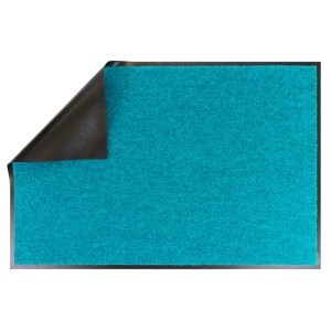Türkise Primaflor Schmutzfangmatte Clean, 90x150cm, mit Vinylrücken und Gummirand.