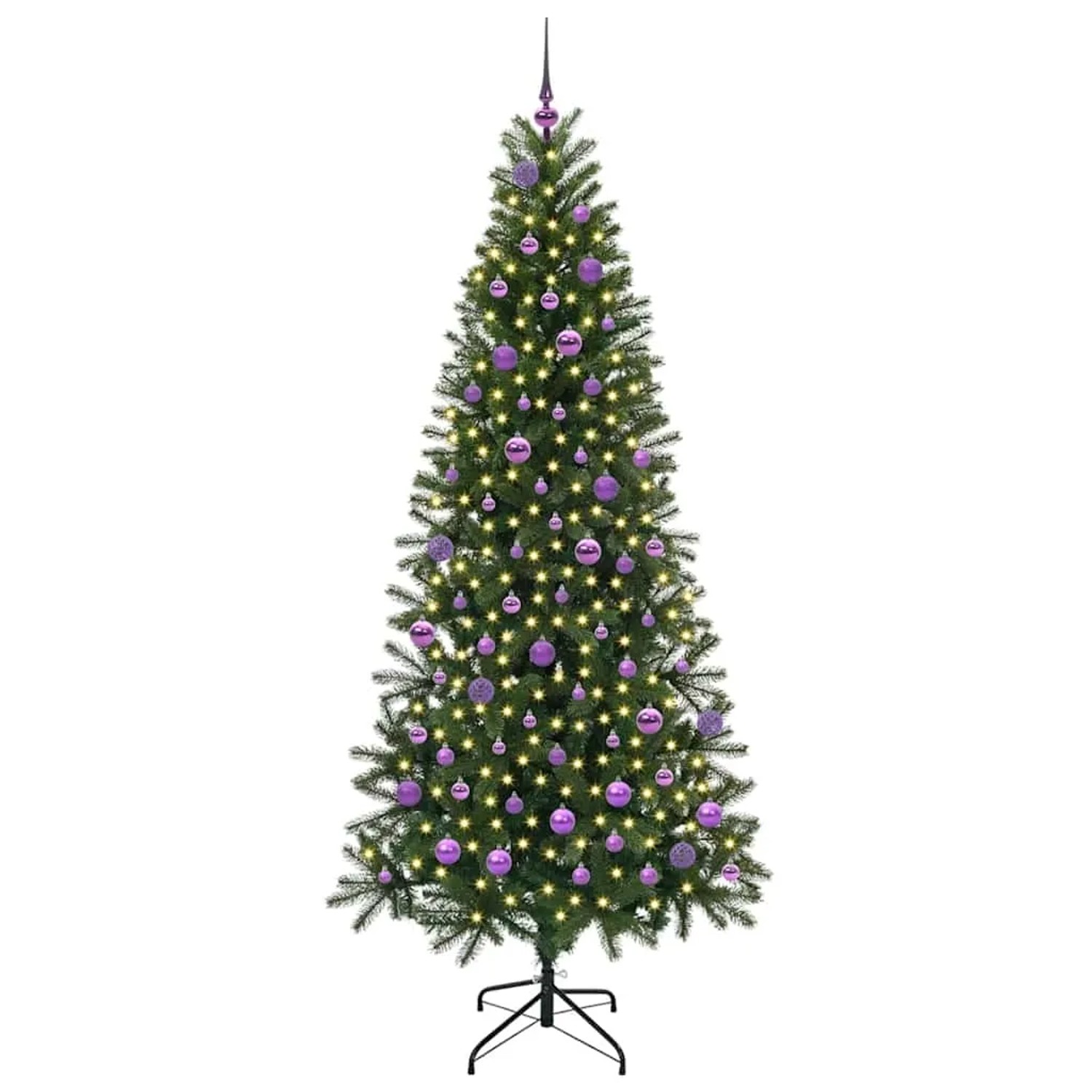 vidaXL Künstlicher Weihnachtsbaum mit 300 LEDs Grün 210 cm PE und PVC 3397373