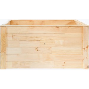 Unbepflanztes, helles Holz-Hochbeet Natur, 150x76x79 cm, für Garten oder Terrasse.