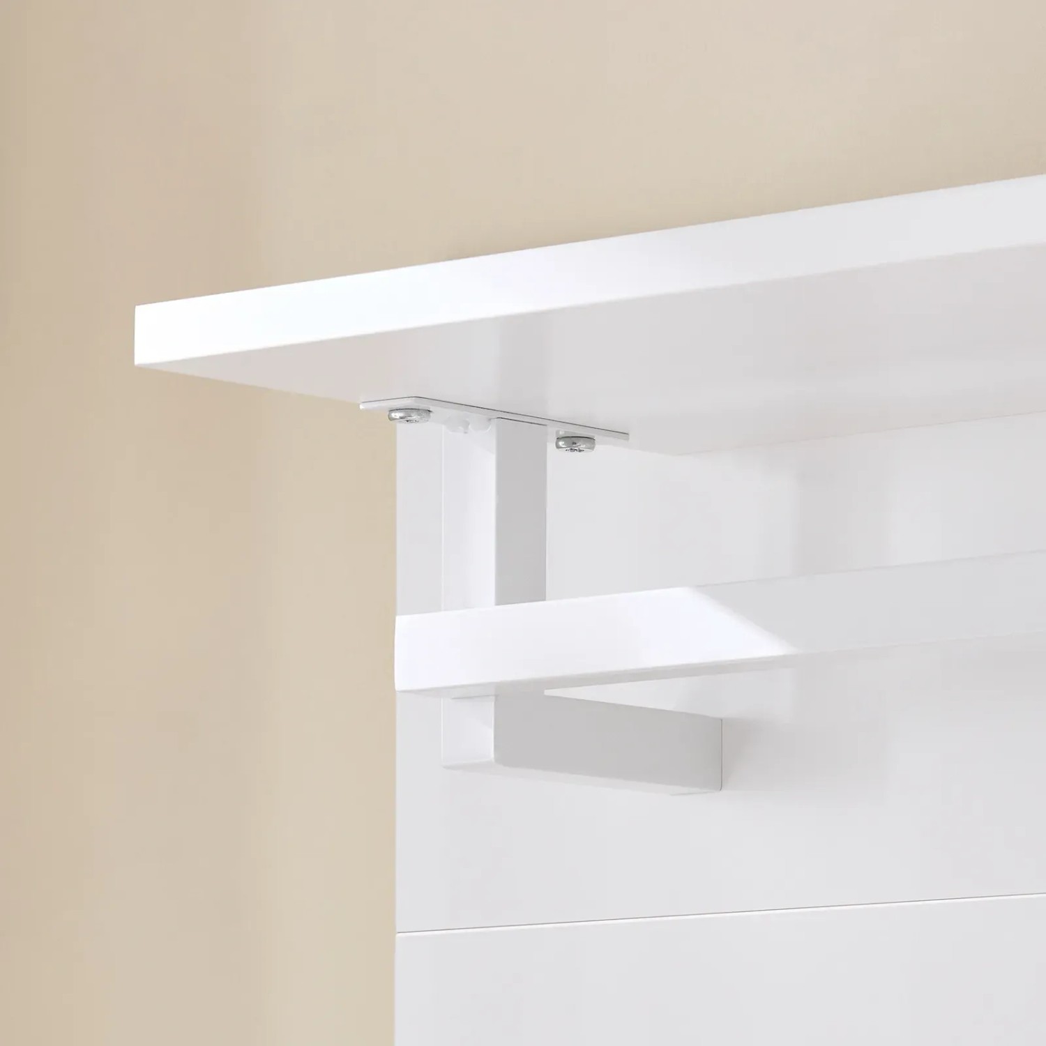 SoBuy Wandgarderobe Garderobenleiste mit Regal und Haken Garderobenpaneel für Flur FHK36-W_6