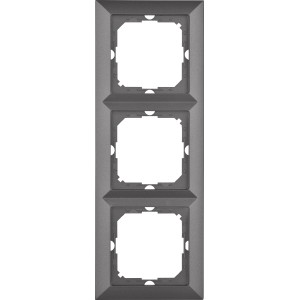 OBI Abdeckrahmen Julietta 3-fach, anthrazit, für Schalter und Steckdosen