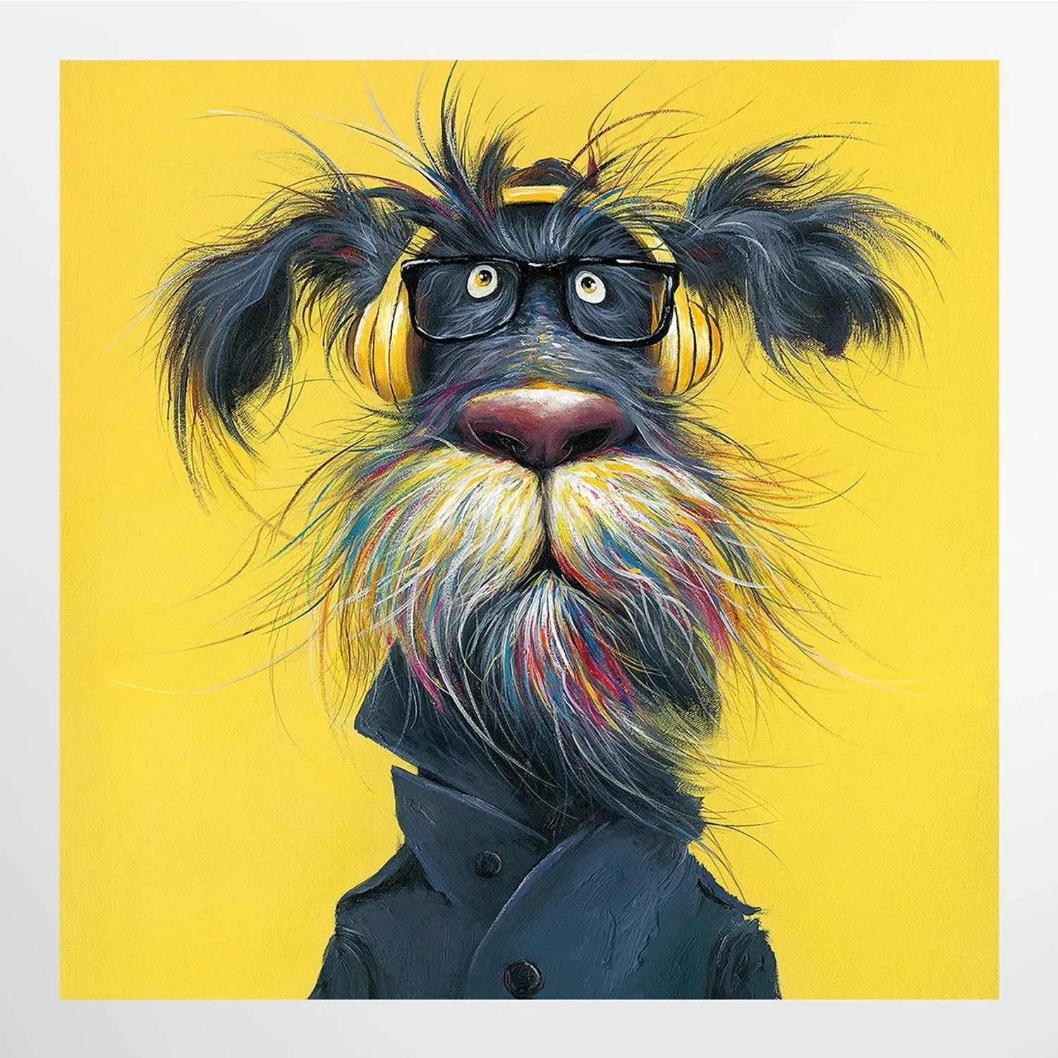 ArtUniverse Leinwandbild Paws & Bass 70 x 70 cm