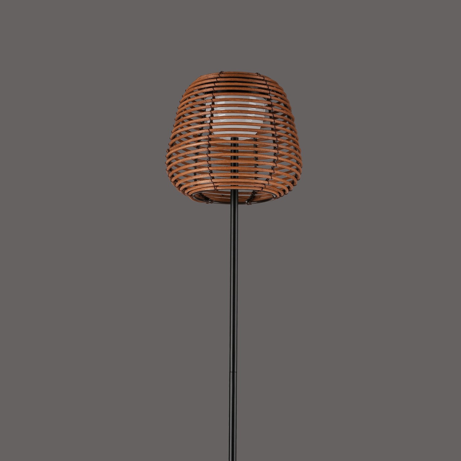 Just Light. LED-Akku-Stehleuchte Askia Schwarz 120 cm x Ø 18 cm