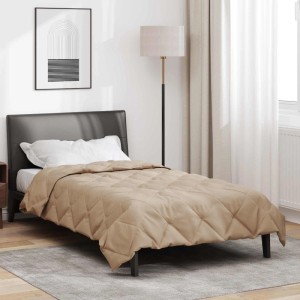 vidaXL Sommerdecke Taupe 200 x 140 cm Mikrofaser 42025453