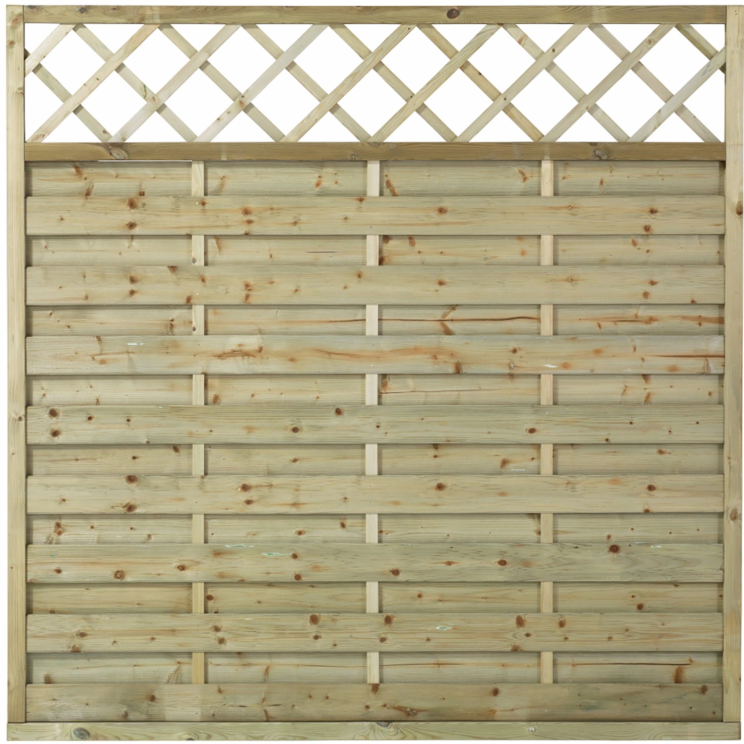 Sichtschutzzaun Bergen mit Gitter Nadelholz druckimprägniert 180 x 180 cm günstig online kaufen