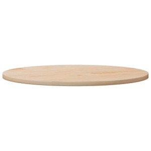 Runde Tischplatte aus unbehandeltem Massivholz Kiefer, Ø90x3 cm, für Couchtisch oder Esstisch.