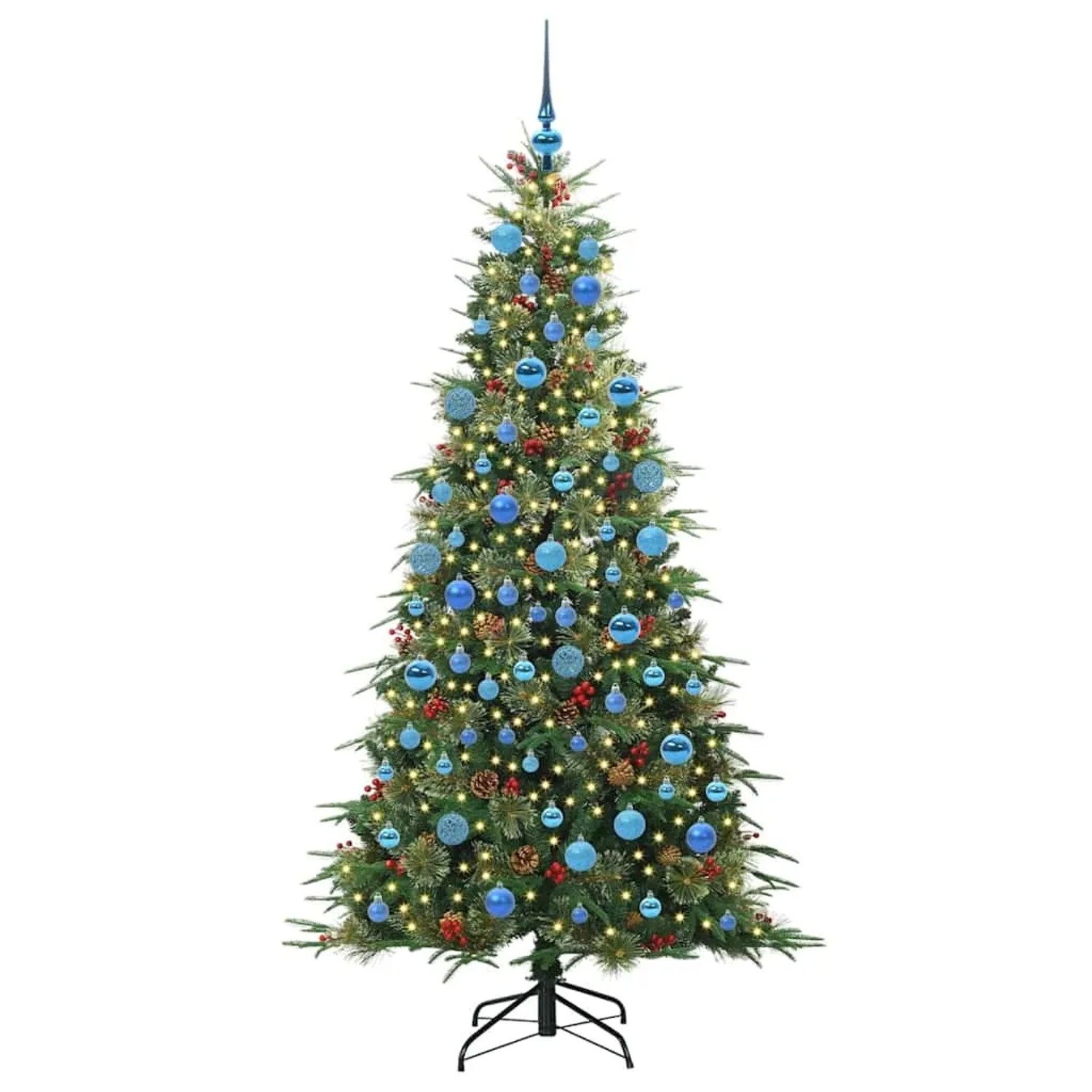 vidaXL Künstlicher Klappbarer Weihnachtsbaum Grün 180 cm PE und PVC 3397426