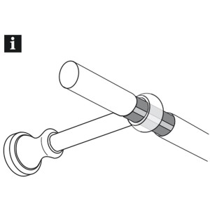 Gardinia Stangenverbinder Bifo, Ø 28 mm, weiß, zur Verbindung von Gardinenstangen.