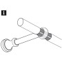 Gardinia Stangenverbinder Bifo, Ø 28 mm, weiß, zur Verbindung von Gardinenstangen.