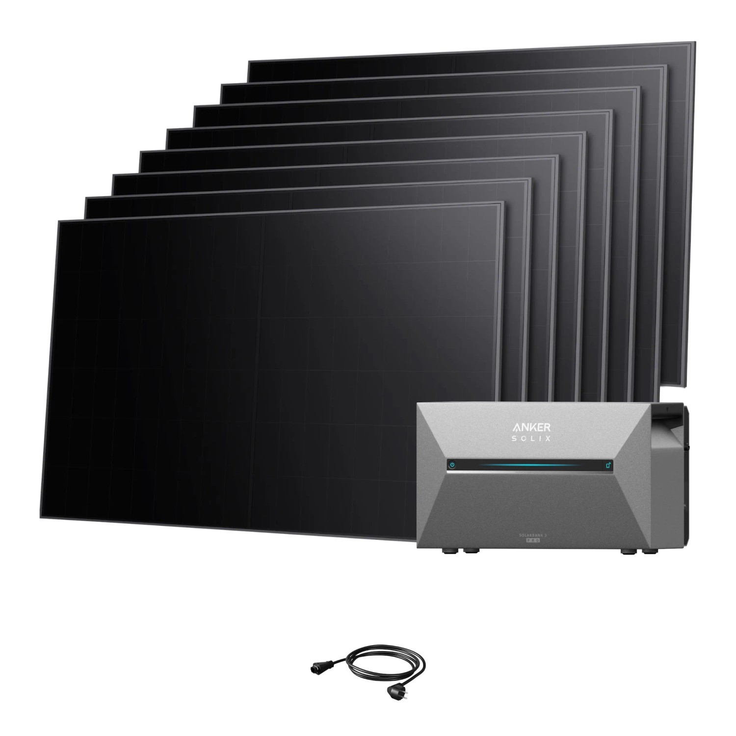 Anker SOLIX Balkonkraftwerk 8 x 480W BC Modulen Mit Solarbank 3 E2700 Ohne Smart Meter